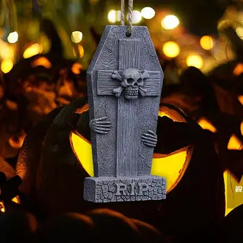 Надгробна висулка | Страховито надгробно украшение за Хелоуин | Открит дом декор продукти за хол спалня градина тревата Fi